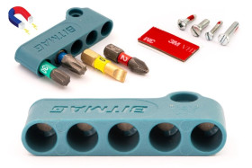 Uchwyt kompozytowy magnetyczny magazynek na bity niebieski BITMAG