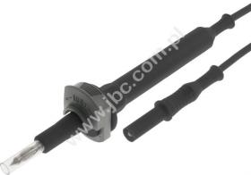 5939-IEC-120-SW Przewód SIL 1,0mm2, 1,2m, sonda/wt.pr.4mm, czarny, ELECTRO-PJP, 5939IEC120SW