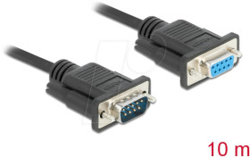 86598 Serial cable, RS-232, connector/socket, 10 m