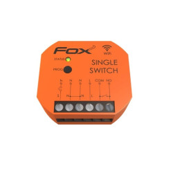 FOX Przekaźnik jednokanałowy Wi-Fi 230 V SINGLE SWITCH Wi-R1S1P-P
