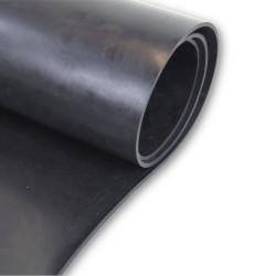 Arkusz gumy grubość: 8mm Kauczuk naturalny Czarny szerokość: 1.4m gęstość: 1.5g/cm³