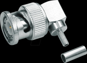 100023339 BNC angled plug, 50 ohms, for RG-58C/U