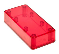 Z-75-cz Obudowa z tworzywa Z75cz pełna - półprzeźroczysta czerwona - ABS 95x45.3x23.1mm