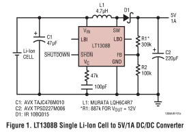 Single Cell High Current Micropower 600kHz Boost DC/DC Converter