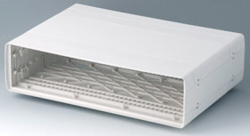 19 inch enclosure, 63 HP, (W x H x D) 367 x 98.5 x 250 mm, ABS, gray white, A0226070