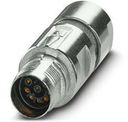 Jack, 8 pole, crimp connection, standard/ONECLICK quick locking system, straight, 1628970