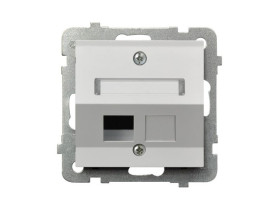 SONATA Pokrywa do gniazda komputerowe skośnego biała bez modułu GPK-1RS/p/00 OSPEL