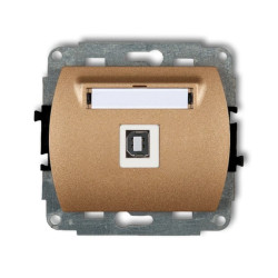 TREND Gniazdo pojedyncze USB-AB złoty metalik 8GUSB-3