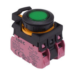 CW1L-A1E02Q4G Green 24V illuminated Maintained Push Button Switch 2NC IP65 IDEC