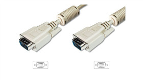 Kabel Połączeniowy Vga Typ Dsub15/Dsub15, M/M Beżowy 5M Ak-310103-050-E