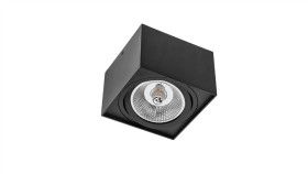 Chloe Ar111 Natynkowa Gu10 250V Ip20 145X145x100 Czarny Kwadratowa Ruchoma