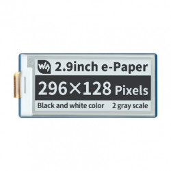Wyświetlacz E-paper E-Ink - 2,9'' 296x128px - SPI - czarno-biały - do Raspberry Pi Pico - Waveshare 19408
