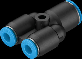 130815 Connector, Y-shaped, 2 x diameter 10 mm &lt;&gt; 1 x diameter 12 mm
