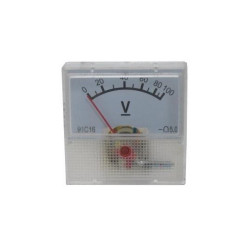 Miernik woltomierz 100V kwadrat DC, analogowy, mini