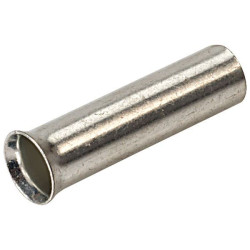 2.5mm Uninsulated Bootlace Ferrule 12mm Length - Pack of 100