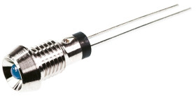 Lampka kontrolna do montażu panelowego 4.5V, niebieska 6mm LED Styk ołowiowy Marl