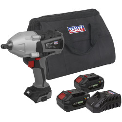 Sealey CP20VXIWKIT1 Premier SV20 Cordless Impact Wrench Kit 20V 4Ah - 2 Batts