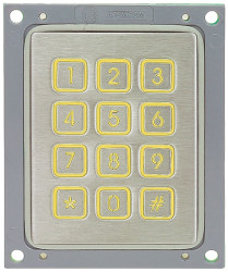 Klawiatura ze stali nierdzewnej IP65 12 Key