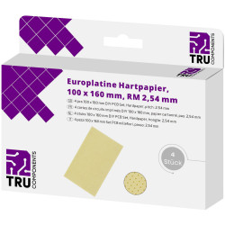 TruComponents 654994 Eurocard PCBUnclad 160mmx100mm 35 &#xB5;m,Pitch:2.54 mm 4 pc(s)