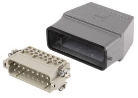 Wzmocnione złącze zasilania 16-pinowe HARTING 16A 250 V Męski M25
