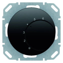 Regulator temperatury pomieszczenia ze stykiem zmiennym R.1/R.3 czarny połysk 20262045