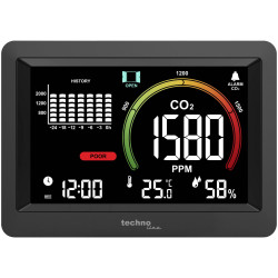 Technoline WL1028 Weather Station CO2 reading Black
