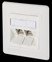 130B12D21002-E C6Amodul 2 port 270°M UP pure white RAL9010