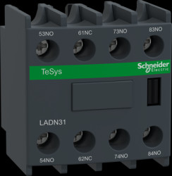 Auxiliary switch block, 4 pole, 10 A, 3 Form A (N/O) + 1 Form B (N/C), screw connection, LADN31