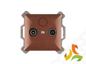 PERŁA Gniazdo antenowe RTV miedź metalik GAP-P/K ABEX