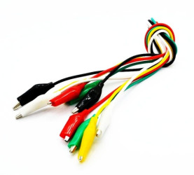 Zestaw przewodów z krokodylkiem 5szt, długość 50cm