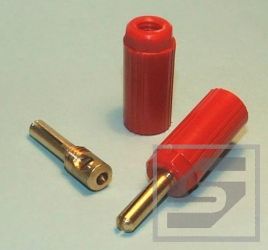 Wtyczka bananowa WB-13 czerwona RoHS