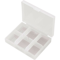 TruComponents PP06-01 Assortment Box 84 x 63 x 20mm - 6 Variable Compartments