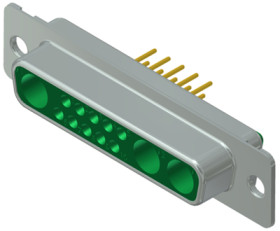 D-Sub socket, 16 pole, 13W3, partially equipped, straight, solder pin, 3013W3SAR99A10X