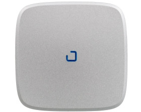 VALENA ALLURE Klawisz łącznika jednobiegunowego ze wskaźnikiem led aluminium 755087