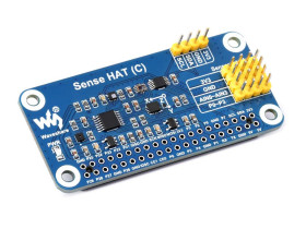 Waveshare Sense HAT (C) for Raspberry Pi, Onboard Multi Powerful Sensors, Supports External Sensors