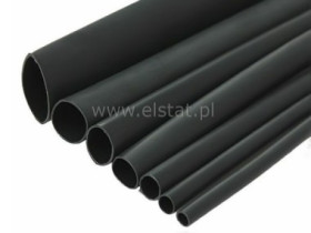 Koszulka termokurczliwa RC- 1,6 czarna z klejem