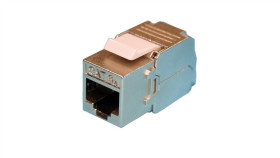 Roline Kat.6A (Klasa Ea) Keystone, Ekranowany, Beznarzędziowy, Kolor Srebrny