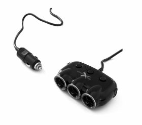 Rozgałęziacz zapalniczki na 3 gniazda + 2xUSB