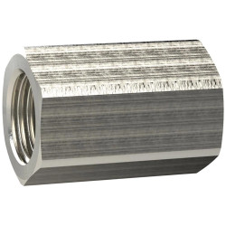Sleeve, L 11 mm, 25 bar, brass, nickel-plated, for pipe systems, 138460