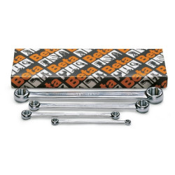 Zestaw kluczy płaskich Zestaw kluczy płaskich BETA E6 x E8, E10 x E12, E14 x E18, E20 x E24 4 szt. Chromowo-wanadowy