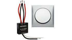 Ściemniacz, pokrętła: 1, Okrągły przycisk operatora, 96W, 48V dc