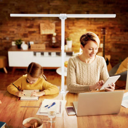 Lampa kreślarska LED biała PRO biurkowa do blatu CRI 90