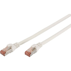 Digitus DK-1644-100/WH Network cable CAT 6 S/FTP 10m White Flame-retardant