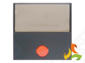 B.Kwadrat/B.3/B.7 Klawisz z podświetleniem z dużym polem opisowym do wyłączników 1 pojedynczy z 5-cioma soczewkami antracyt mat