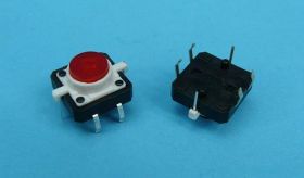 TACT SWITCH 12x12mm h=7,0mm PODŚW.RED