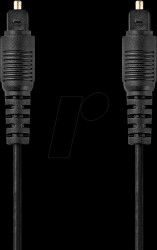 CAGL25000BK10 TOSLINK cable, TOSLINK plug, 1 m