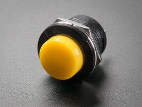 Adafruit 16mm Panel Mount Momentary Pushbutton - Yellow
