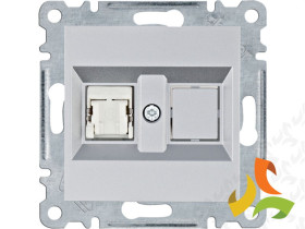 LUMINA Gniazdo komputerowe RJ45 kat.5e FTP srebrne WL2132 HAGER
