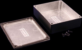 Aluminum die cast enclosure, (L x W x H) 120 x 100 x 31 mm, black (RAL 9005), IP66, 1550WMBK