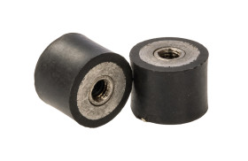 Podstawka antywibracyjna M6 średnica 20mm wysokość całkowita 15mm Cylinder żeński-żeński